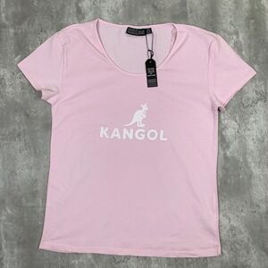 Kangol Top Womens Medium Pink Breast Cancer Casual Kangaroo Graphic Shirt NWT